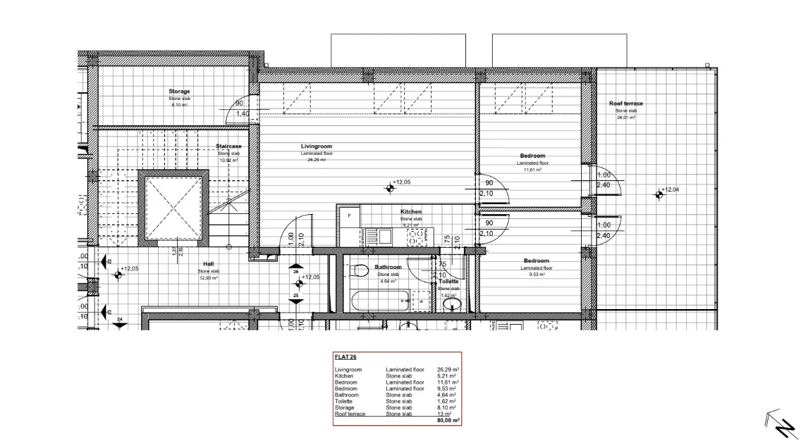 Floor plan of apartment 4-26